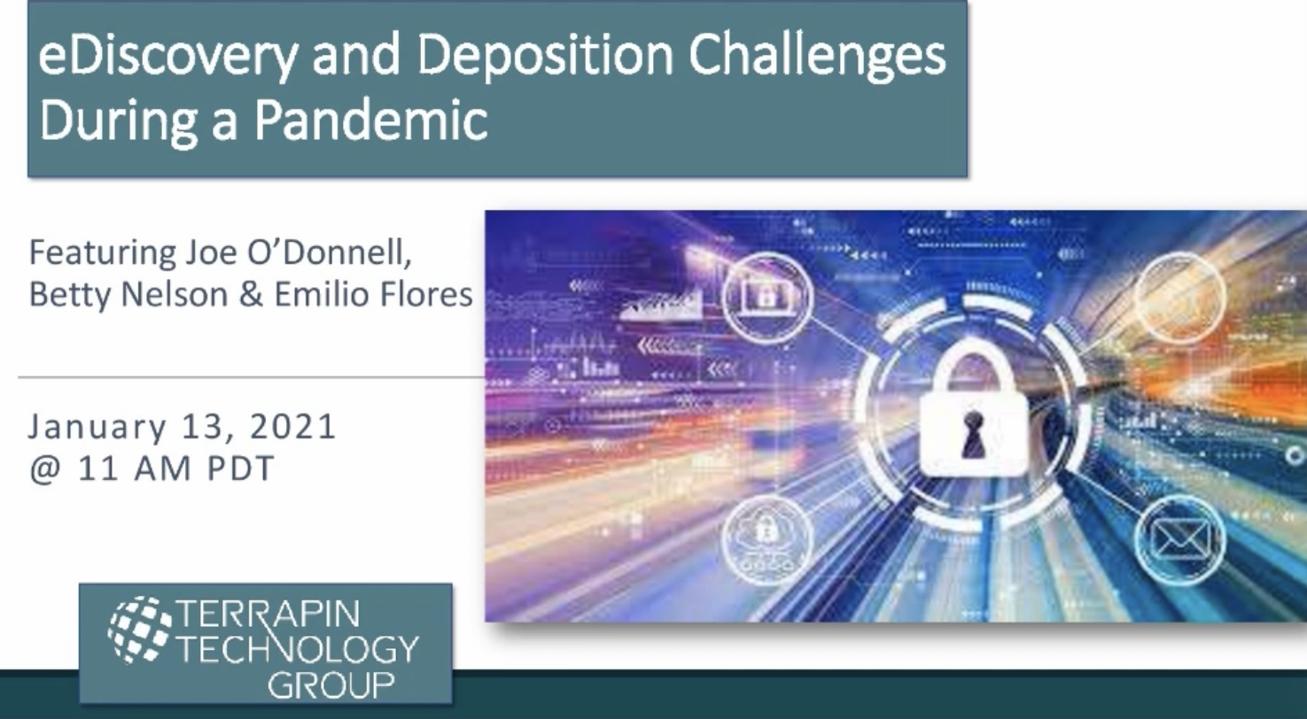 eDiscovery and Deposition Challenges During a Pandemic