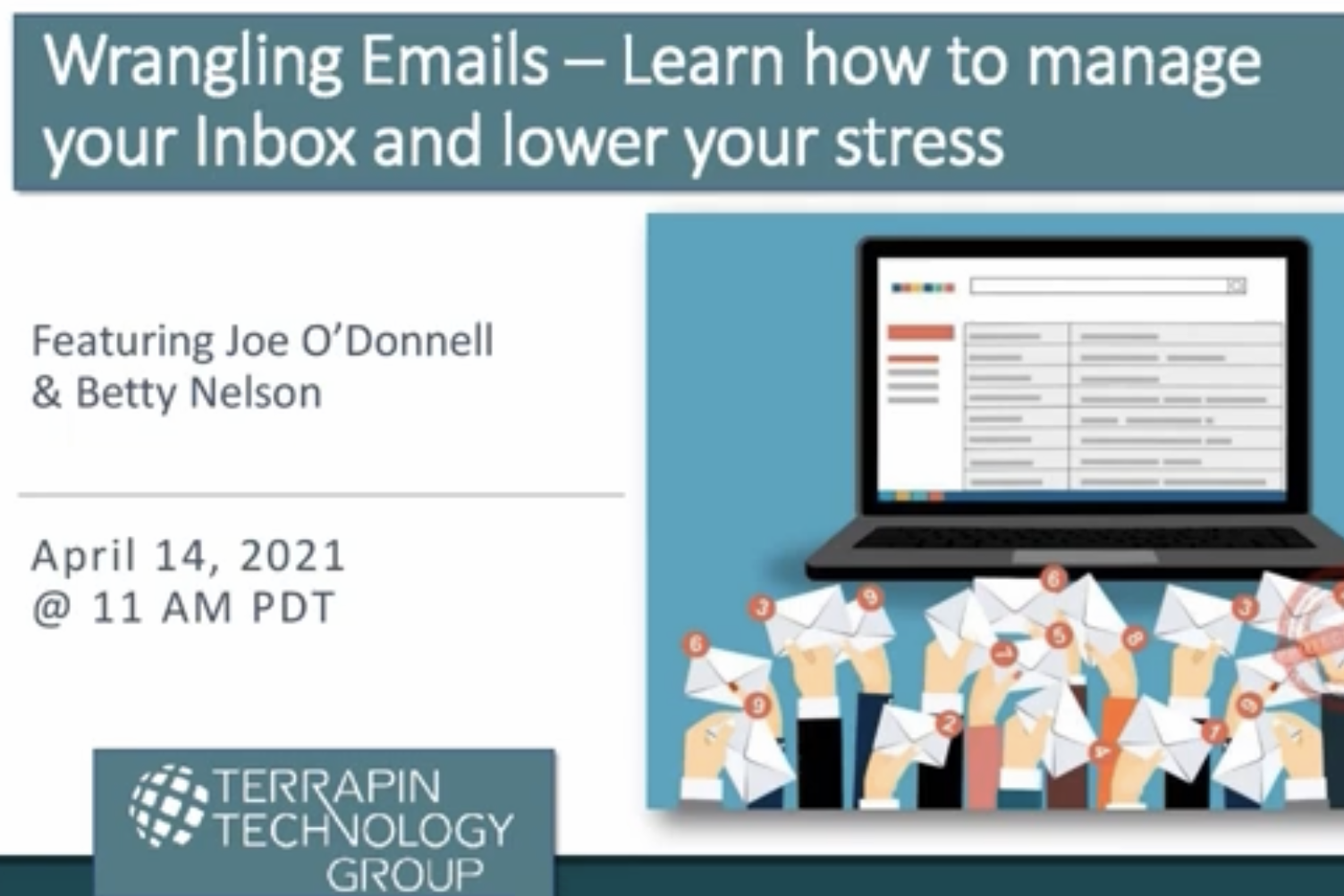 Wrangling Emails: How to Keep your Inbox Under Control - Webinar Wednesday